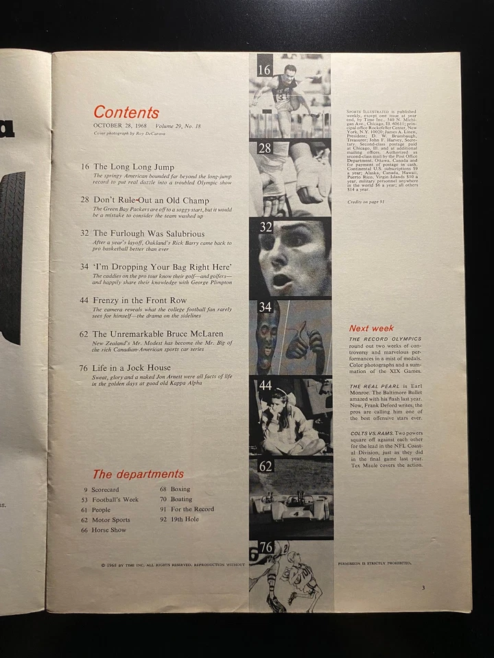 1968 Sports Illustrated THE PACKERS ARE NOT DEAD Brown & Gregg Cover Oct. 28 - Image 3 of 4