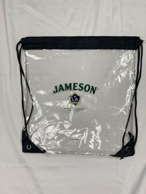 Jameson Irish Whiskey x LA Galaxy Clear Cinch Drawstring Bag Promo NEW
