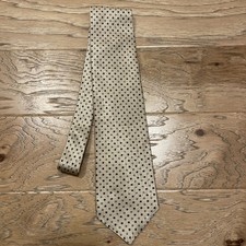 Puritan Necktie 100% Silk Stain Resist Classic Made In USA Polkadot Career