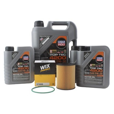 7L Liqui Moly Top Tec 4200 5W-30 Wix Engine Oil Change Kit for LR2 S80 XC70 XC90
