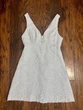 Women’s Powder Blue Tweed Mini Dress Size Small Zipper