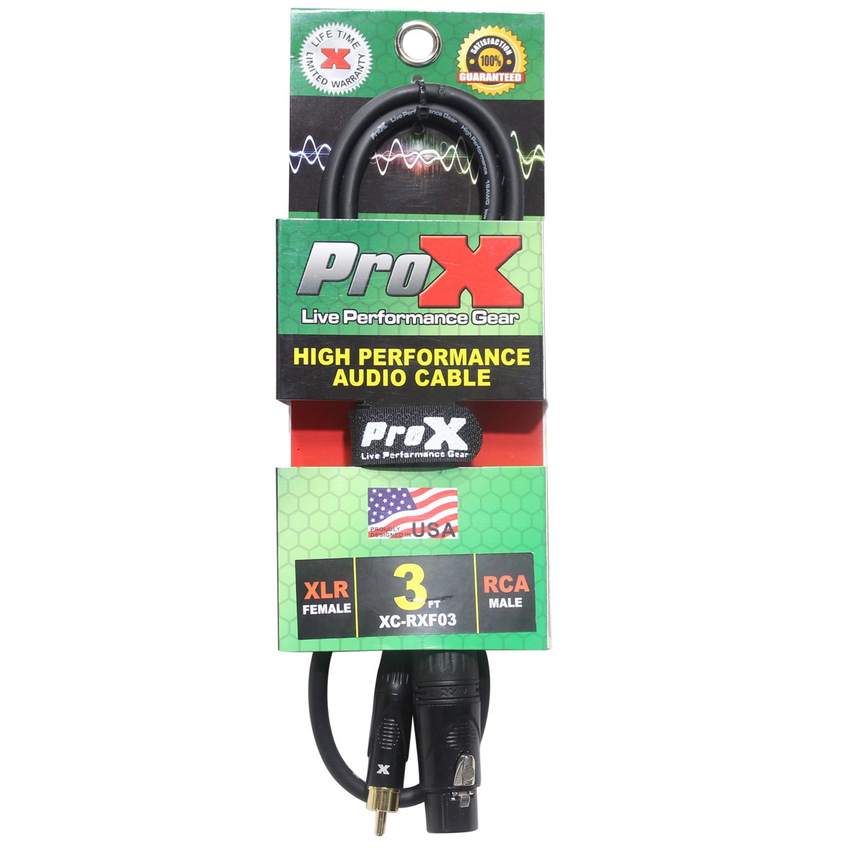 Несимметричный высокопроизводительный аудиокабель ProX XC-RXF03 3 RCA-M - XLR3-F 3890₽