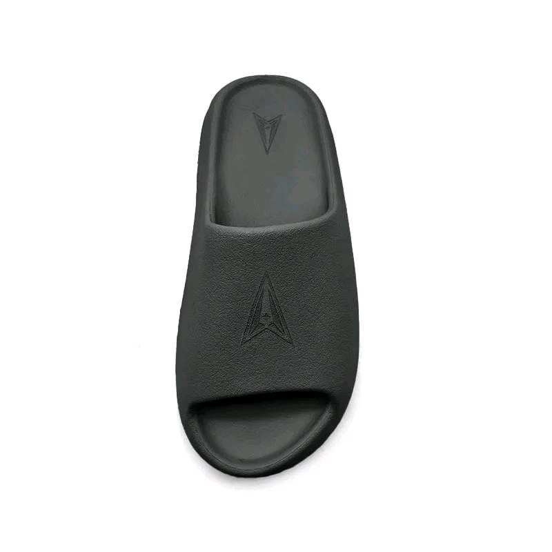SPACE FORCE Yeezy Slides donna taglia 10 nero con logo tono su tono edizione limitata