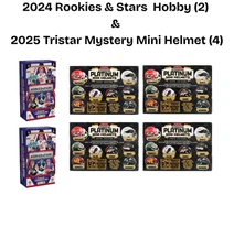 NFL PYT #326- 2024 Rookies & Stars  Hobby (2) & 2025 Tristar Mini-Helmet (4)