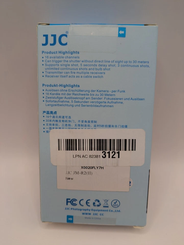 JJC JM-11 Wireless Remote Control Replaces Fujifilm RR-100 - Image 3 of 4