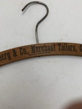 Vintage Wood Advertising Hanger Perlberg  Co. Merchant Tailors Chicago