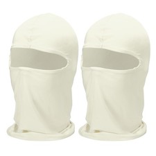 2pcs Summer Balaclava Face Mask Sun Protection Face Cover, Beige