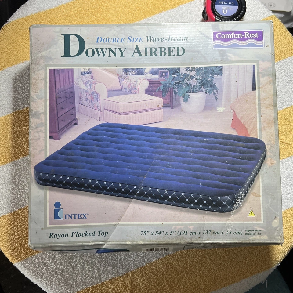 1996 Double Size Wave Beam Inflatable Downy Airbed by Intex Never opened  - Image 2 of 4