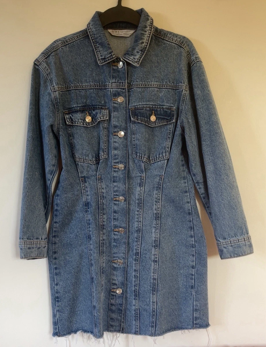 denim shirt dress primark Chanel 22k denim dress size 36 Wararni.com Styles as a dress or pairs with pants as a tunic PRIMARK denim shirt dress., Size