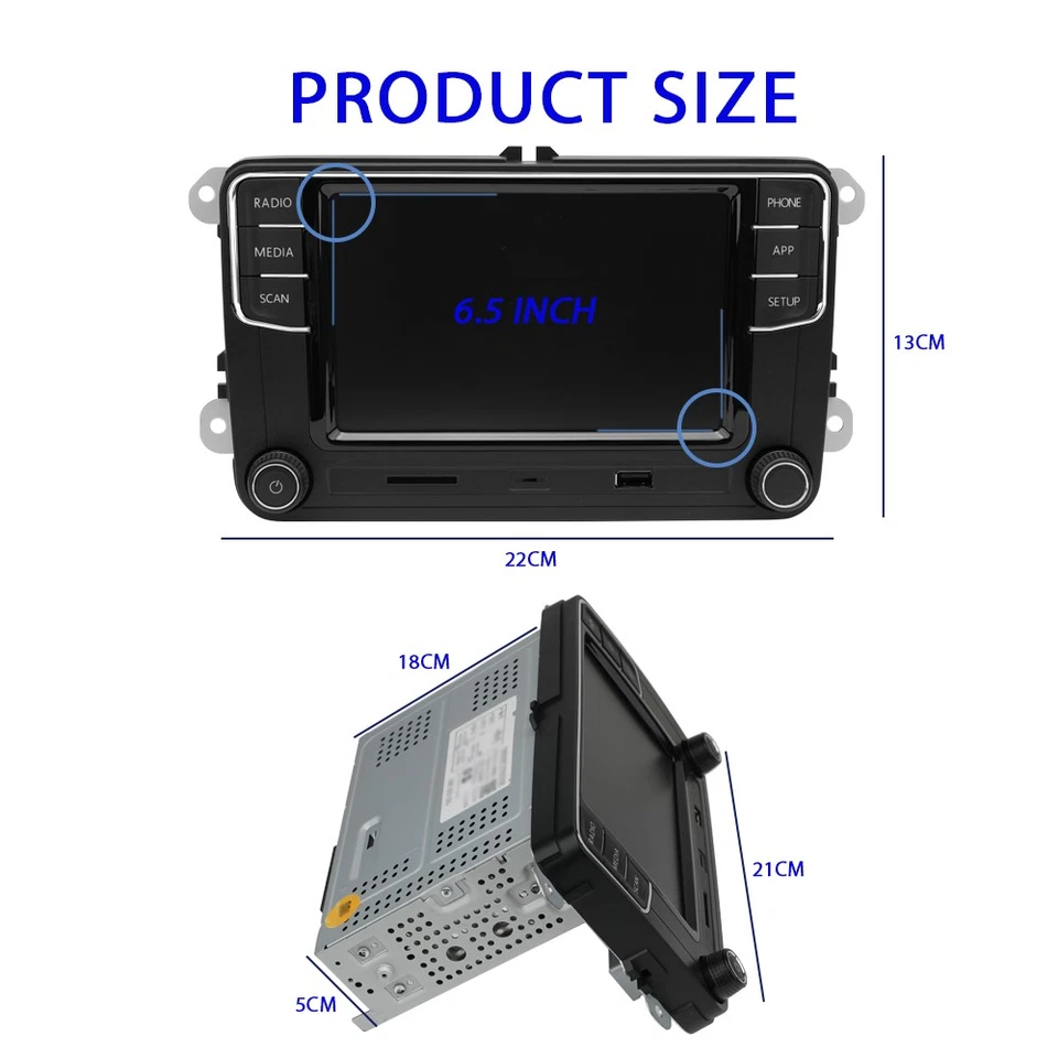 6.5" NONAME RCD440 PRO RCD330 Carplay Android Auto Radio Für VW Touran Sharan PQ - Bild 3 von 4