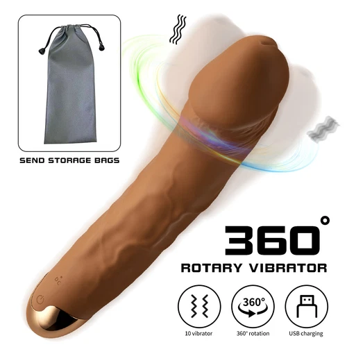 Brown Vibrator Sex Toy for Women Dildo G-Spot Massager Rechargeable Vibrating UK - Picture 12 of 21