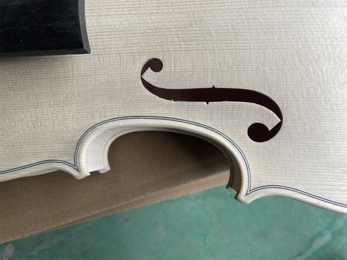 4/4 Professional Violin European Flame Maple Spruce Handmade Violin Unfinished - Picture 6 of 7