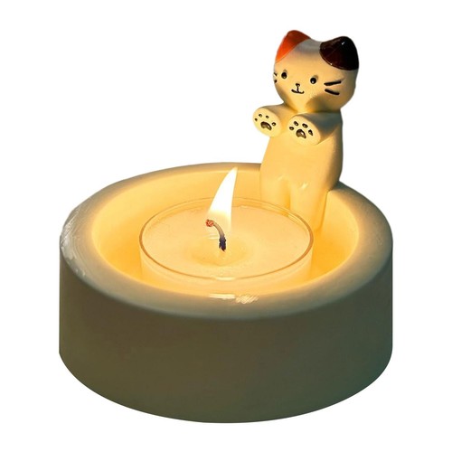 Adorable Kitten Candle Holder – Creative Aromatherapy Cat Candlestick Decoration - Picture 8 of 18