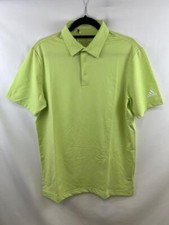 ADIDAS GOLF Men's ULT 365 HEATHER Short Sleeve Polo Shirt Pulse Lime Sz M NWT