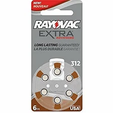 Rayovac Extra Size 312, 60 Hearing Aid Batteries. Guaranteed Fresh & USA Seller.