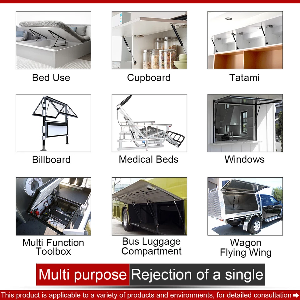 2x Gas Struts for ARB Canopy Rear window 325mm long 160N 1921VR inc Hilux - image 2 of 4