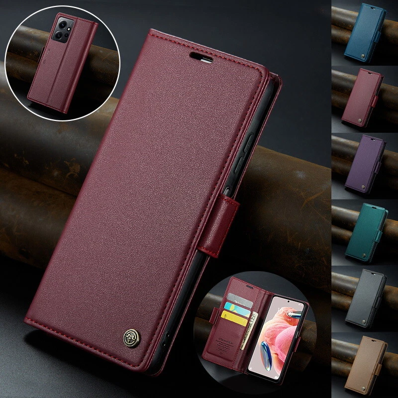Hybrid Leather Wallet Flip Case For Xiaomi Redmi Note 14 13 Pro 12 11 14T Cover - Image 2 of 4