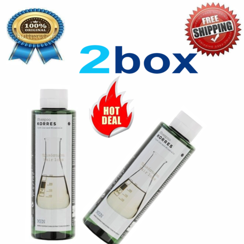 2 x shampooing tonique anti-perte de cheveux KORRES pour hommes avec cystine et minéraux 2 x 250 ml - Photo 1/2