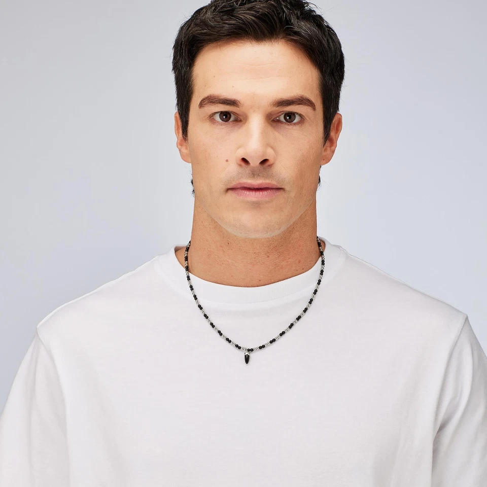 BROSWAY RIPTIDE COLLANA DA UOMO IN ACCIAIO CON ONICE NERA BTD001 (4741) - Immagine 3 di 4