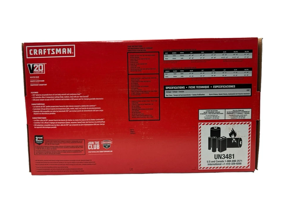 Craftsman 20V мужской гибридный с подогревом куртка 3XL серый с аккумулятором CMXCGRAJ10GD1-3 X новый - Изображение 2 из 4