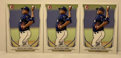 Devin Williams 2014 Bowman 1st Bowman #BP7 Lot Of 3 FREE SHIPPING