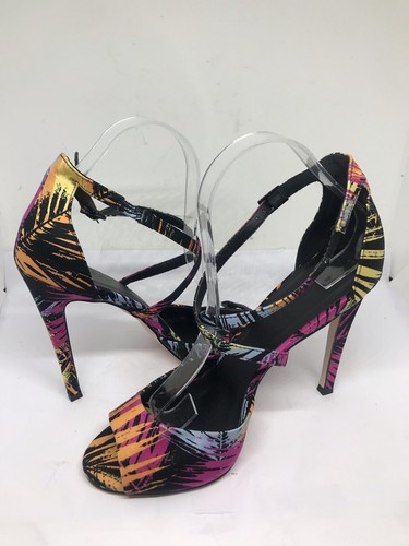 Zapatos Schubert multicolores de tacón alto punta de peep talla 7 (L05) - Imagen 3 de 6