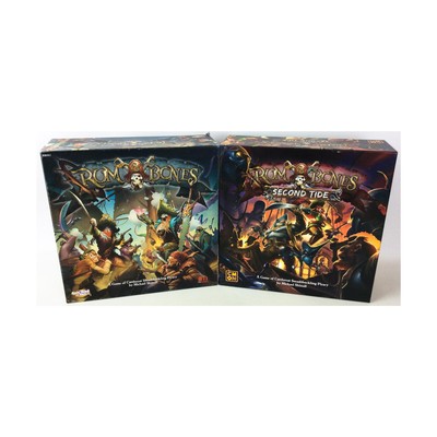 Brettspiel Rum & Knochen W / Zweiter Tide (Kickstarter Ed) Fee / NM