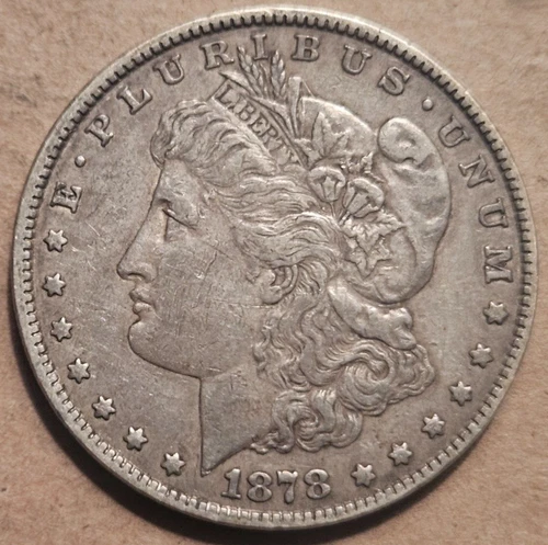 1878 P Morgan Silver Dollar Liberty Head $1 Coin 1 dollar Philadelphia 7TF XF EF