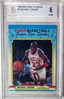 Michael Jordan 1988-89 Fleer Stickers/Card #7- Beckett/BGS Graded 6 EX-MT