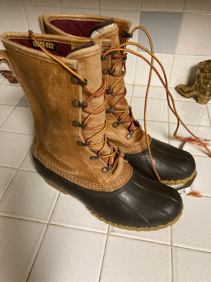 Vintage LL Bean Duck Boots Men Size M Tall Hunting Waterfowl Game Gore-Tex