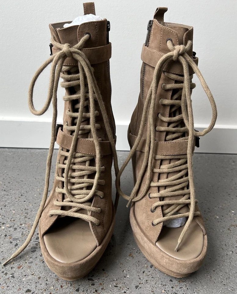 NWOB ANN DEMEULEMEESTER Spring 2012 Suede Leather Wedge Heel - Size 39.5 - $2335 - Image 2 of 4