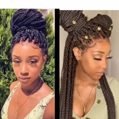 Afro Wigs Full Lace Front Braided Wigs for Black Women Glueless Long Box Braided