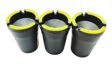 New 3 Pc Car Cup Holder Portable Butt Bucket Cigarette Ashtray Glow in Dark 
