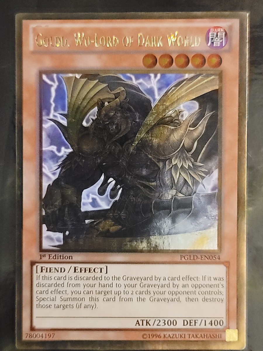 Yu-Gi-Oh! Carta Goldd, Wu-Lord Of Dark World (PGLD-EN054) – 1st Edition Gold Rare