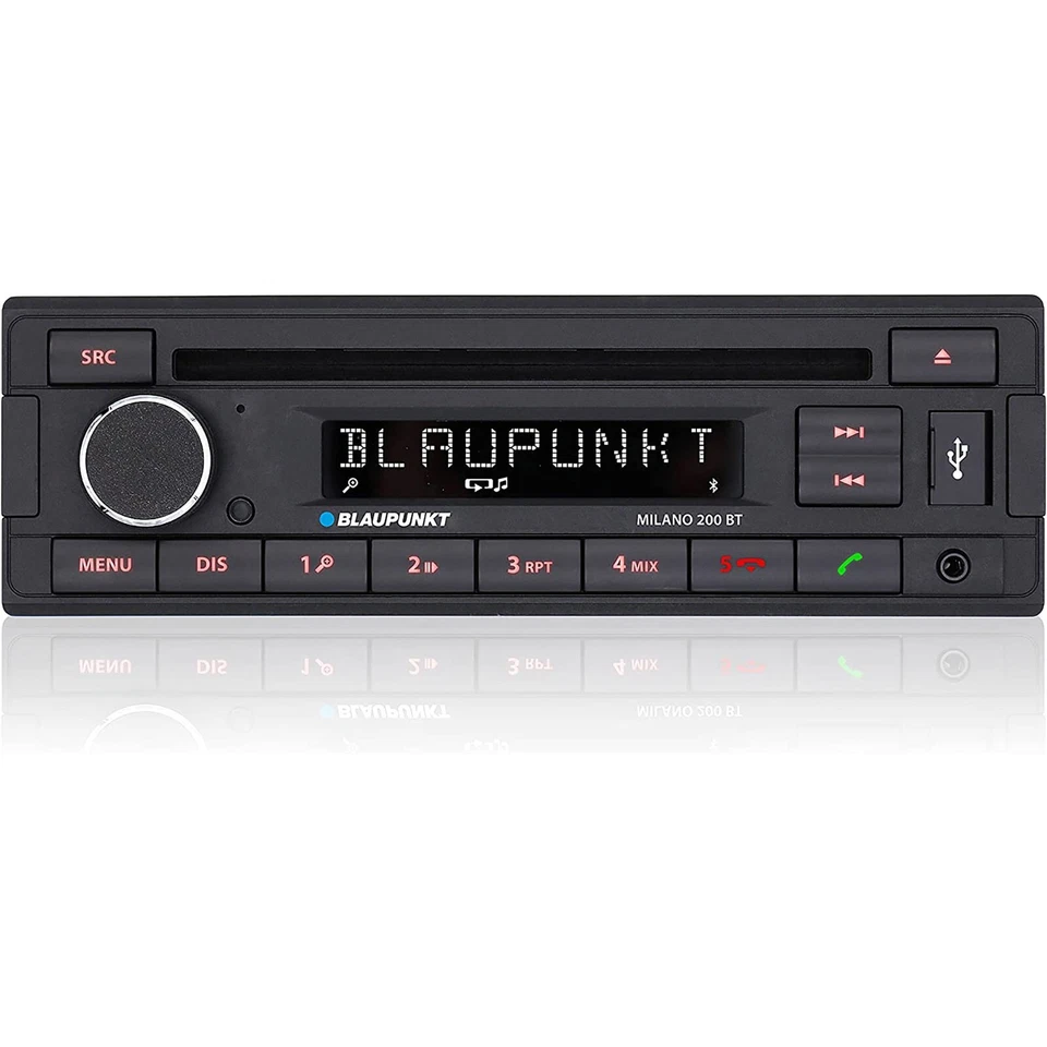Blaupunkt MILANO200BT Voiture Media Récepteur │ Radio │ Bluetooth │ USB │ CD Clé