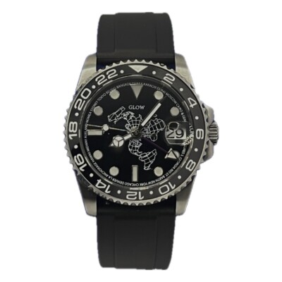 36mm  Espresso  NH34 GMT Worldtimer Watch