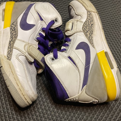 Nike Air Jordan Legacy 312 Lakers White Purple Gold AV3922-157 Size 10.5 - Picture 8 of 14