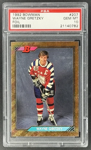 1992-93 Bowman GOLD Foil Wayne Gretzky #207 POP 29 PSA 10