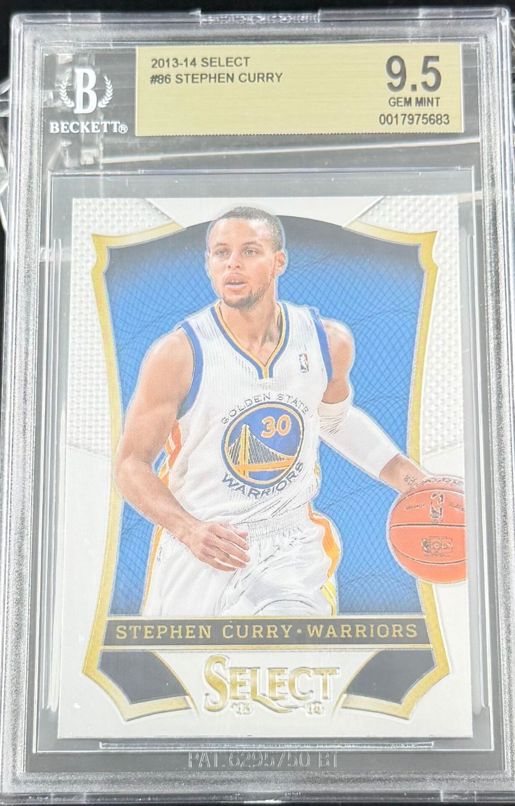 Curry 2013-14 PANINI SELECT STEPH CURRY #86 BGS 9.5 GEM MINT LOW POP WARRIORS