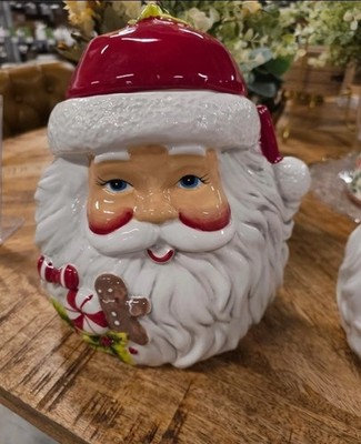 Clayre &Eef Weihnachtsmann Keks Vorratsdose  Bonboniere Keksdose Keramik 20x22cm