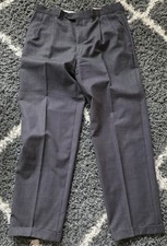 Valentino Pants Mens 36X30 Gray Houndtooth Trousers Dress Pleated Front