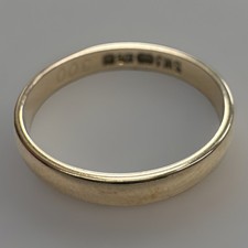 SMALL 9ct Yellow Gold Wedding Band Ring UK Size J Fully Hallmarked - Edinburgh