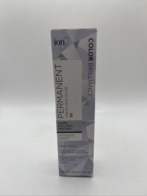 Ion Color Brilliance Dark Golden Brown 3G Permanent Hair Color NIB