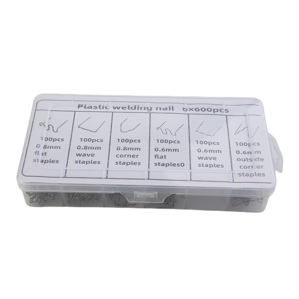 Hemoton 100pcs 0.8mm Dashboard Repair Staples Wave Shaped For Car Plastic Repair Tool And Comprehensive Plastic Fix