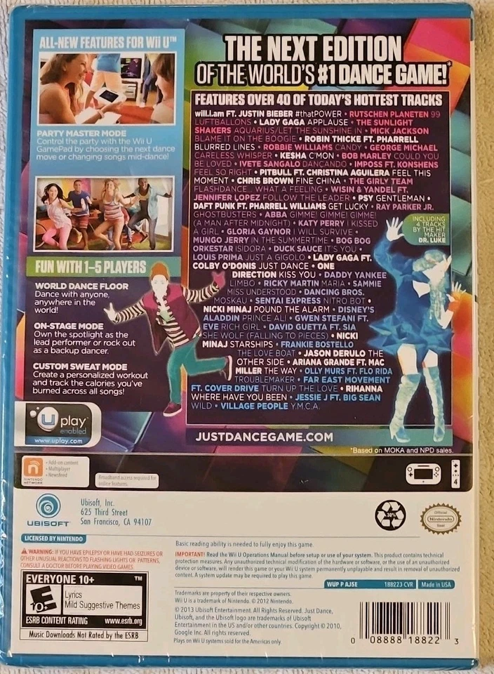 Wii U Just Dance 2014 (Nintendo Wii U, 2013) NIP - Free Shipping - Image 2 of 2