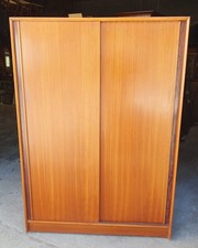 VINTAGE AUSTINSUITE TEAK DOUBLE WARDROBE             DELIVERY AVAILABLE