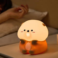 Cute Night Light for Kids – LED Touch Toddler Lamp, USB Rechargeable Baby Night
