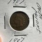 1907 Indian Head Cent Penny Coin Actual Image Circulated
