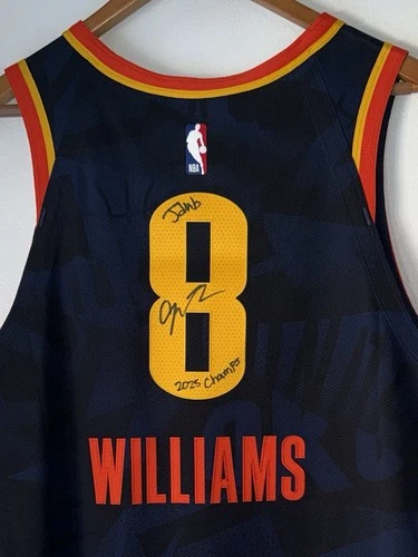 Jalen Williams Signed "Jdub 2025 Champs" Auto Nike ADV NBA Authentic Jersey BAS