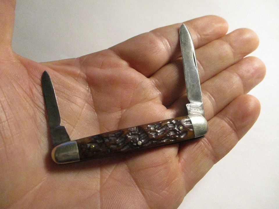 ВИНТАЖНЫЙ E.C. Карманный нож Simmons Keen Kutter 1870-1940 Sleaveboard с 2 лезвиями - Изображение 2 из 4